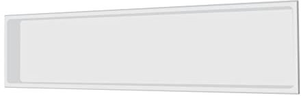 Edelstahl Wandnische 30 x 122 cm (weiß)