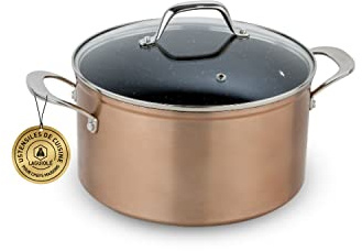 Laguiole - Olla 32 cm cobre antiadherente Greblon C2 inducción
