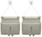 Jeesblsy Hängetasche Hängend Aufbewahrungstasche, Wand Hängender Hängeaufbewahrung Faltbares Leinen Stoff Körbe Wandorganizer Organizer für Home, Office, Diele, Bad, Kinderzimmer (Grau)