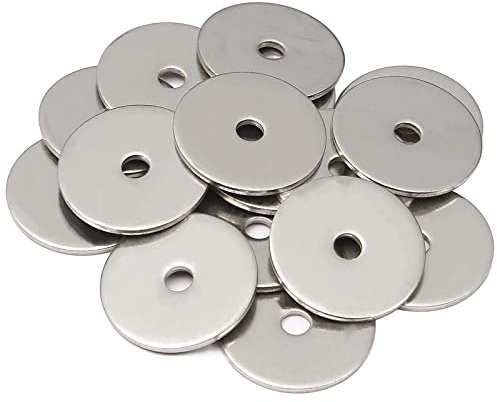 AMLOOPH Rondelle M5, grandi e piatte M5 x 30 mm, spessore 2 mm, in acciaio inox A2 V2A (20 pezzi), rondelle in acciaio inox, per viti, dadi e asta filettata