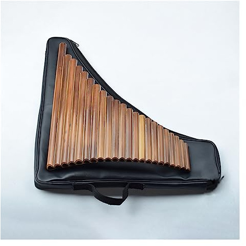 Panflöte 22-Röhren-Panflöte, Bittere Bambus-Panflöte, C/F/G-Taste, Chinesisches Blasinstrument, Panflöte, Geeignet Für Anfänger (Color : F key)