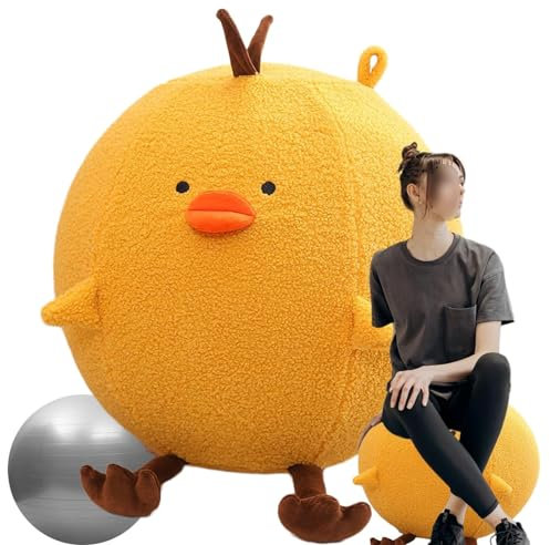 Homnova Pelota De Pilates, Diseño De Balón De Embarazo con Funda Protectora Antideslizante Swiss Ball Asiento Ergonómico De Pelota De Asiento,003,50cm