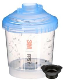 3M PPS 26161 - Kit di Tazze Spray Ventilate Serie 2.0, Mini Tazza ventilata, pronta all'Uso, Include Tazza da 250 ml, coperchi con Filtro da 125 Micron Integrato per Un Facile utilizzo per Auto