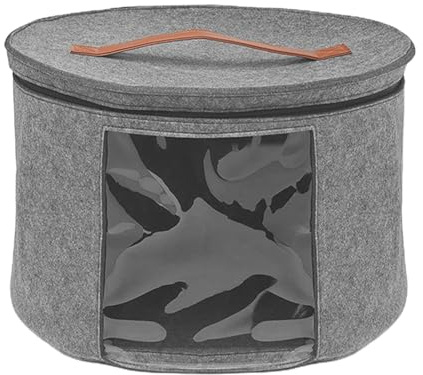 Hut-Organizer-Box, Hut-Aufbewahrungsbox mit Deckel, runde Hut-Aufbewahrungsbox, Reisekoffer, Kleideraufbewahrungsbehälter, tragbarer Hutbehälter, Aufbewahrungsbehälter mit Griff, langlebiges Design,