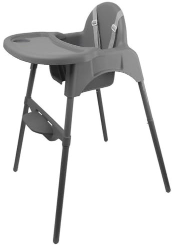 YIHAKIDS Hochstuhl Baby, 2-in-1 Kinderhochstuhl, Verstellbarer Kinderstuhl mit Tisch, Babystuhl Plastik, Kinder Essen Stuhl, Fütterungsstuhl Futterstuhl ab 6 Monate - 3 Jahre (max. 15 kg) - Dunkelgrau