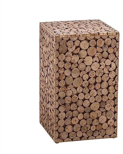 Moderna mesa de centro cuadrada decorativa para jardín, mesa auxiliar de madera resistente, soporte para plantas para interiores y exteriores, sala de estar, dormitorio, balcón, muebles de entrada