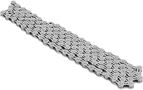 Longlasting Half Hollow 8 Speed Chain for Mountain, Faster Winding Point, 116 Links, High Strength Carbon Steel Material