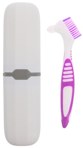Ipetboom 1 set resa tandborstlåda med förvaringsetui bärbar tandborsthållare för protesvård hygienisk förvaring för resor och utomhusaktiviteter