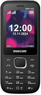 Maxcom MM142L Sim-Free & Unlocked Mobile Phone, Basic Mobile with Large 2.4 Colour Screen, Loud Hands Free Function, Bluetooth, Camera and Flashlight