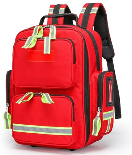 Notfallrucksack, Erste Hilfe Rucksack, Rettungsrucksack, Professional First Aid Backpack Reflektierender, Großer Kapazität Für Camping, Radfahren, Ausflüge, Kindertagesstätte C