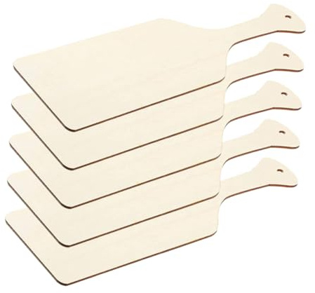 Thanksgiving 5Pcs Wood Cutting Board Cutout Craft DIY Wooden Slice