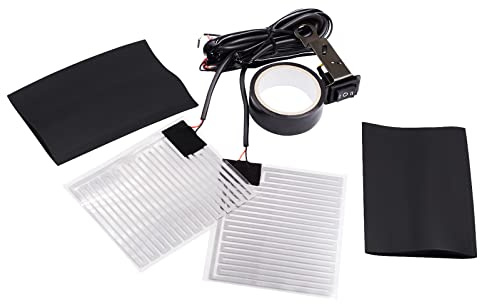 Psdndeww Film chauffant plaque adhésive Icstation chauffage 12 V Lexible Polymérisation pour guidon de moto