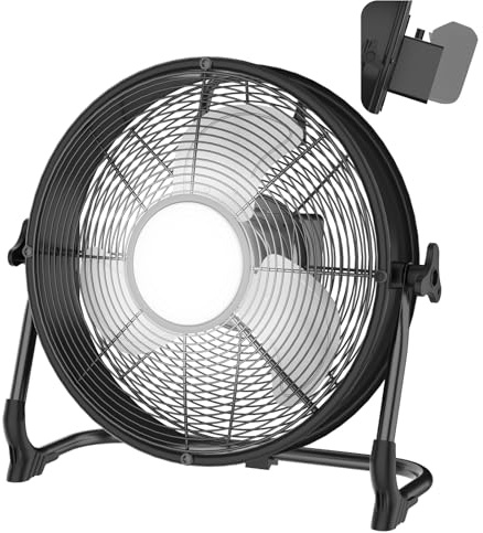 T-SUN 16 Floor Fan Compatible with Makita 18V Battery, 2500 CFM Strong Airflow, 4-25H Runtime, AC Adapter, High Velocity Industrial Fan for Garage, Workshop, Shed, Jobsite & Repair Work.