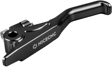NICECNC Dirt Bike Links Shorty Bremshebel Compatible with Varg EX MX 2024-2025, CNC-bearbeitet eloxiert, Billet Aluminium, Leicht und langlebig, Bequeme Einstellung, Reibung erhöhen, Schwarz