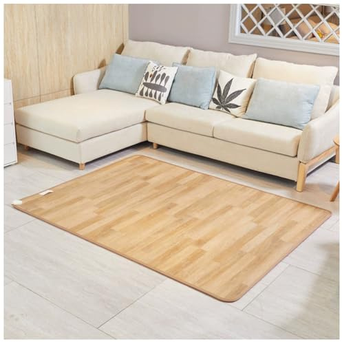 Alfombra calefactable de grafeno,Alfombra calefactable eléctrica,Calentador Suelo Radiante infrarrojo,Calentadores pies bajo Escritorio para salón, Dormitorio, Oficina,A,50x30cm