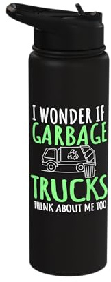 Recycling Bin Truck Rubbish Collector Earth Day Stainless Steel Insulated Water Bottle