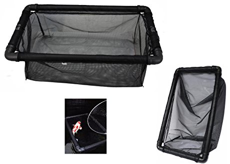 Koi Net Supplies (KNS) Schwimmendes Inspektionsnetz 100 x 60 x 40 cm Kescher, Schwarz