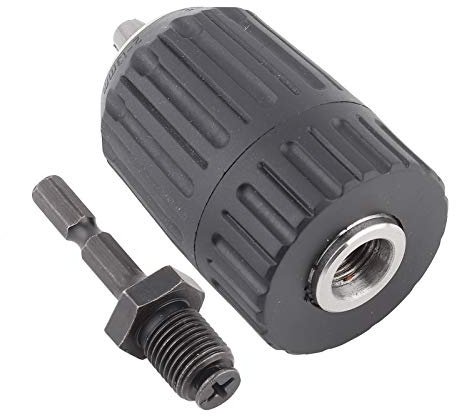 Portabrocas Sin Llave 1/4 Hex Capacidad 2.0-13mm Rosca 1/2-20UNF Carcasa Plástico Rodamiento Anti-Empuje Portabrocas Profesional Portabrocas para Taladro