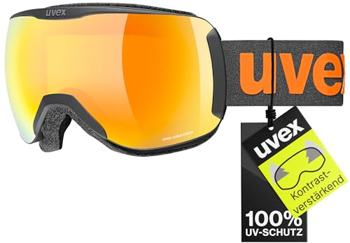 Uvex downhill 2100 CV Skibrille, black matt/orange-yellow, one size