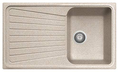 Lavello in composito da cucina incasso TELMA by Plados linea Pacific una vasca 79x50 - Avena