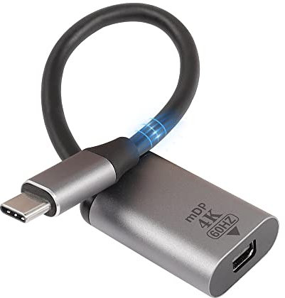 MEIRIYFA Adattatore da USB tipo C a Mini DisplayPort, 4K @ 60Hz USB C maschio a mini DP cavo adattatore per TV, monitor, proiettore e altri dispositivi di tipo C, 18 cm