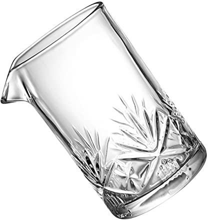 STOBAZA Vaso Mezclador de Cristal Tallado 700 Ml, Vidrio Grueso, Base Pesada, Agitación Profesional, para Bartenders y Uso Doméstico, Adecuado para Cócteles y Bebidas en Bar