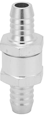 Einweg Rückschlagventil, 4mm-16mm Aluminium Silber Rückschlagventil Einweg Rückschlagventil, Rückschlagventil für Kraftstoffleitungen für Kraftstoff Benzin Öl Benzin Diesel Wasser (12mm)