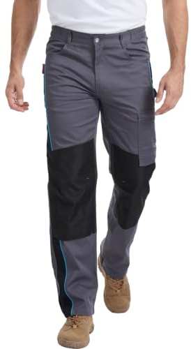 WORK IDEA Herren Stretch-Arbeitshose mit zahlreichen Taschen und Werkzeugtaschen