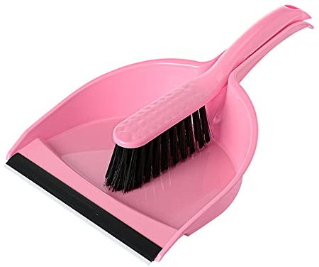 CHUANGOU Ensemble Pelle et Balayette à Main，Pelle et Balayette，pour Table de Salle À Manger, Canapés, Bureau.（Rose）