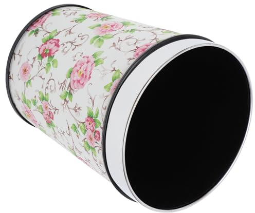 Cabilock Poubelle Sans Couvercle Petite Cuisine Et Salle De Bain En Cuir Imprimé Poubelle Ménagère Design Élégant 5l Pour Bureau Et Salon Décoratif Et Pratique