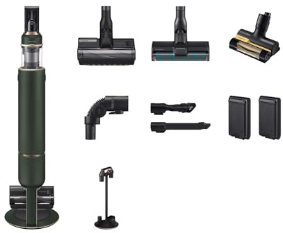 Aspirateur Balai avec Clean Station Samsung Bespoke Jet Plus VS20B95B43N - Puissance 210 AW - 2 Batteries