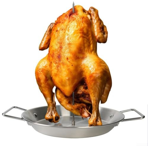 Support vertical pour brochettes à kebab, support en acier inoxydable pour barbecue ou steak de saucisse, poulet entier, poisson, saucisse