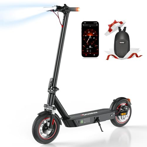 iScooter i10Plus Electric Scooter Adult, Fast Electric Scooter with APP Control, 50KM Range & 4 Speed Levels, Dual Suspensions, 3 Braking Systems and Turn Signals