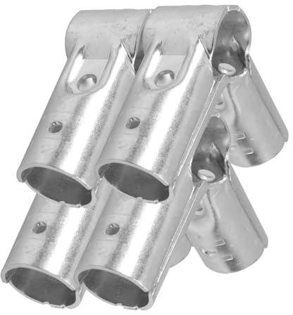 SOLUSTRE 4 Stück 25mm Edelstahl Rohrverbinder 90-grad Zaunklemmen Maschendrahtzaun Zubehör Für Gewächshausregale Und Zaunmontage