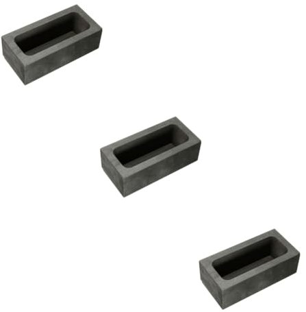 HAPINARY 3 Stück Graphit-barrenform 55x37x20mm/45x24x10mm Für Nichteisenmetallguss
