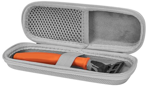 Linkidea Universal-Reiseetui aus Eva-Hartschale für Sicherheitsrasierer, Aufbewahrung für Rasierzubehör, Herren-Reiseetui, kompatibel mit Gillette Fusion 5 Power, Mach 3, Harry's 5 Blade (Silber)
