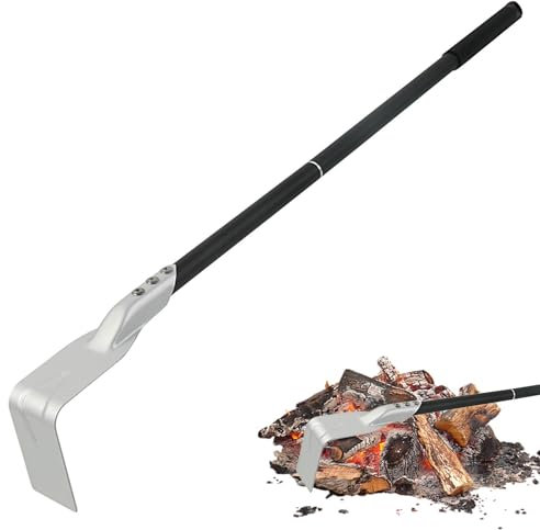 Outil De Tisonnier pour Cendres De Barbecue - Accessoires pour Four À Pizza,Grattoir À Cendres À Long Manche pour Cuisinière Et Barbecue - Accessoires pour Four À Pizza À Râteau À Charbon