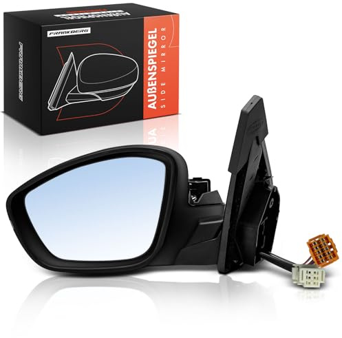 Frankberg Specchietto retrovisore esterno sinistro a 10 poli, riscaldabile ed elettronico, pieghevole e con illuminazione a terra e con luce lampeggiante, compatibile con 308 II