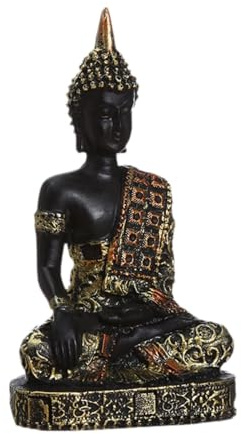 MagiDeal Estatua de Buda Estatua sentada fengshui coleccionables Regalos Vintage Adorno tailandés meditación budas Figura Escultura Buda