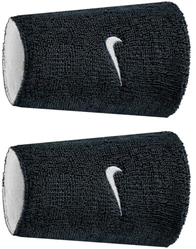 Nike Swoosh Classic Reversible Doublewide Wristbands 2er Pack Schweißbänder Tennis Fitness Running Handgelenkbänder wendbar