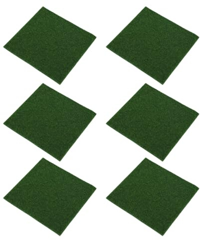 Almohadillas de Anidación de Pollo, Cojín Hierba Artificial Reutilizable con Lubera Suave y Fácil Usar para la Basura Pollo para la Camada Gallina (Paquete de 6 Piezas)