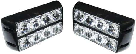 Générique 2 Feux de Pénétration Flash Balise Clignotante de Secours 12V-24V 8 LED Ambre/Orange Clignotant Stroboscopique d'Urgence pour Voitures Camions Fourgons Agricoles