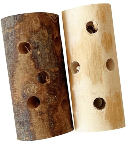 HOODANCOS 2 pièces Bâtonnet à Mâcher Bois de Pommier pour Petits Animaux Multifonction pour Rongeurs Cobayes Hamsters Aide à Usure des Dents et Comportement de Mâchonnement
