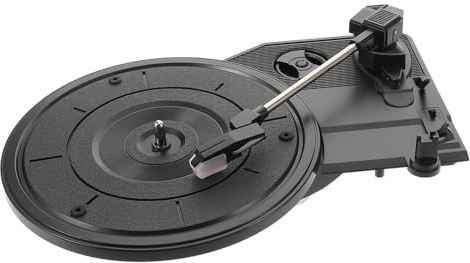 UPKOCH Vintage Gramophone Turntable Movement Retro Vinyl Record Player with Built-in Stereo Speakers Classic Design for Home Decor and Easy Operation