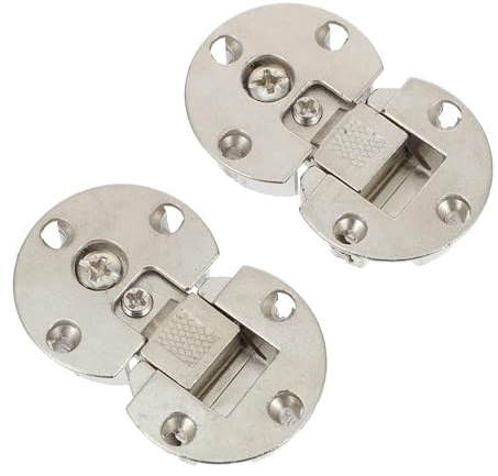 Yardenfun 2 pièces Charnières Invisibles Zinc Alliage Lot de Charnières Pliantes Robustes pour Portes de Meubles Supports Autoportants pour Tables Pliantes Ouverture à Degrés Adaptées pour