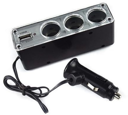 Multi Device Car Chargers 3 Way Cigarettes Lighter Triple Adaptor USB Splitter Socket Triple Chargers Universal Durable