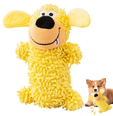 Zahnreinigungsspielzeug In Hundefarben, Guietschend Hundespielzeug Kuscheltier Unkaputtbar Hundespielzeug Unzerstörbar Plüsch Kauspielzeug Hund Anti Stress Spielzeug für Kleine Mittlere Hund (D)