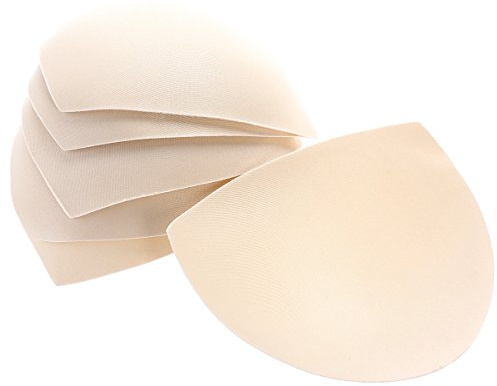 Fenical 3 Paires de Coussinets de Soutien-Gorge en Mousse pour Femmes insèrent Un Cache-rehausseur Amovible en Triangle pour Les Maillots de Bain, Soutien-Gorge de Sport Bikini (Couleur de Peau)