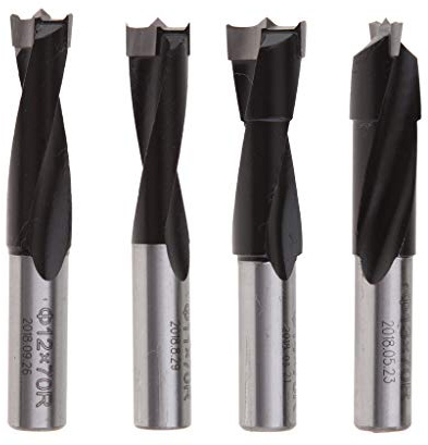 FutuHome 4er / Set Professionelle Forstnerbohrer Scharnierlochbohrer Holzbearbeitung Werkzeug, 11 mm, 12 mm, 13 mm, 14 mm