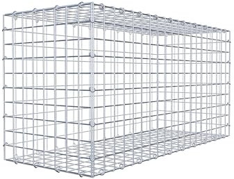 Gabiona Steinkorb-Gabione eckig, Maschenweite 5 x 5 cm, Tiefe 40 cm, Gabione 100 x 50 x 40 cm (L x H x T), C-Ring